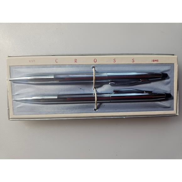 Cross Classic Century Chrome Ballpoint Pen & Pencil Set. - Picture 4 of 8